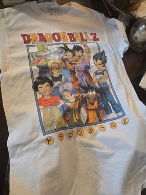 Dragon Ball Z White Graphic Tee - Classic Anime Crewneck